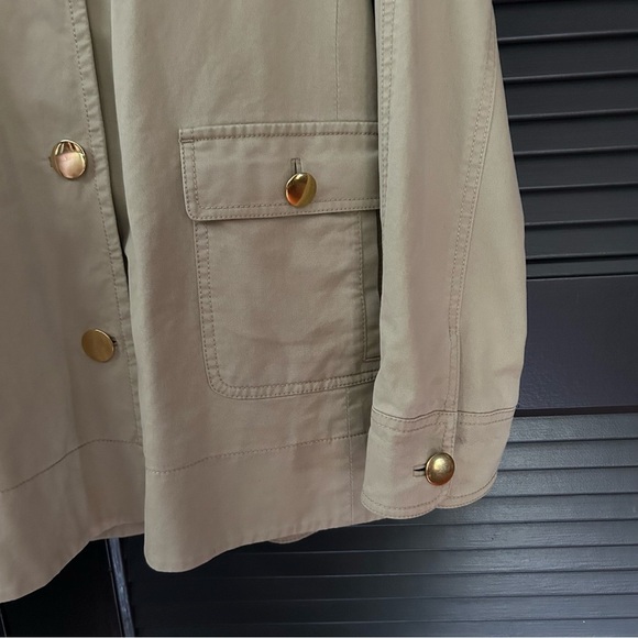 Vintage Y2K Style Juicy Couture Women's Tan Short Trench Coat Jacket Size Medium - Picture 8 of 16